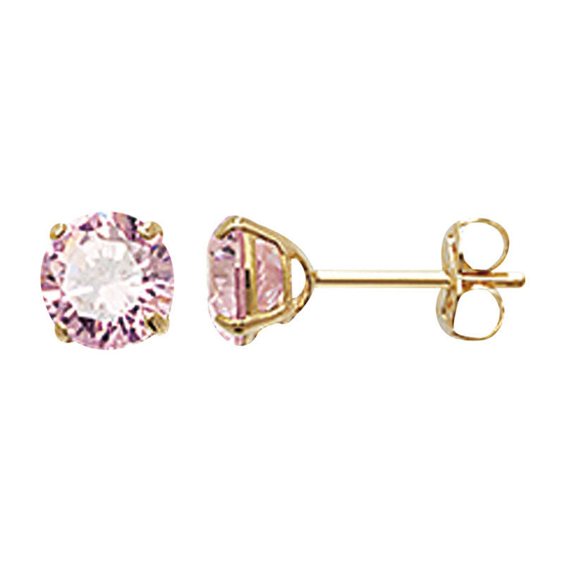 Gold Birthstone Stud Earrings - 9ct Gold october