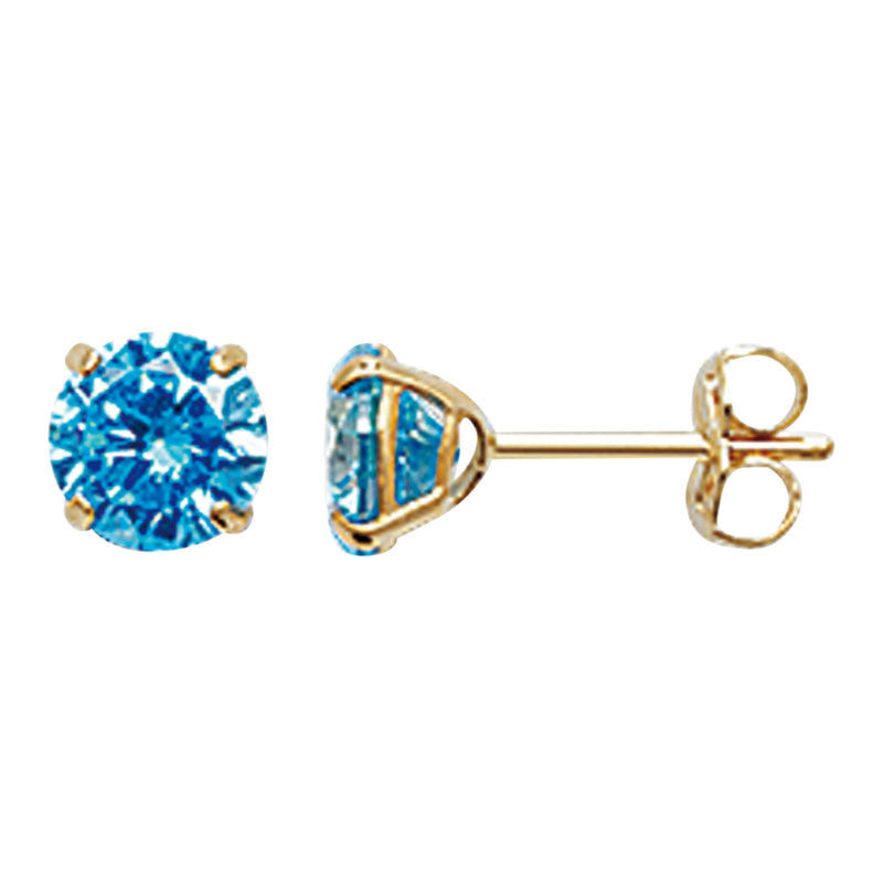Gold Birthstone Stud Earrings - 9ct Gold december