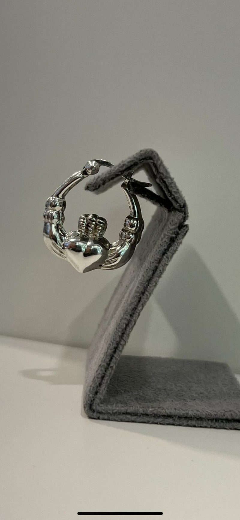 Claddagh Hoop Earrings - Sterling Silver