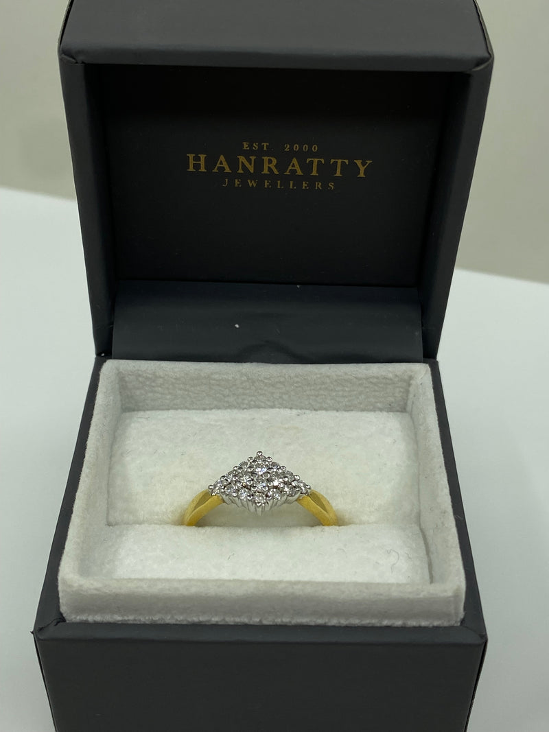 Diamond Cluster Ring - 18ct Gold