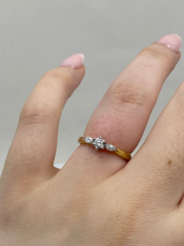 Trilogy Diamond Ring - 18ct Gold