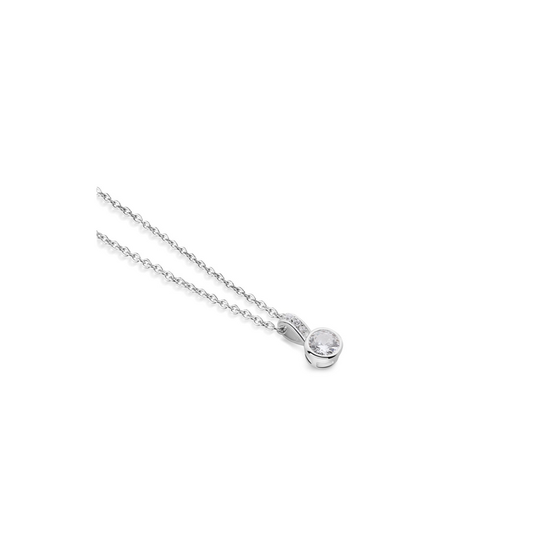 Drop Pendant with Large Clear Stone Newbridge Silverware