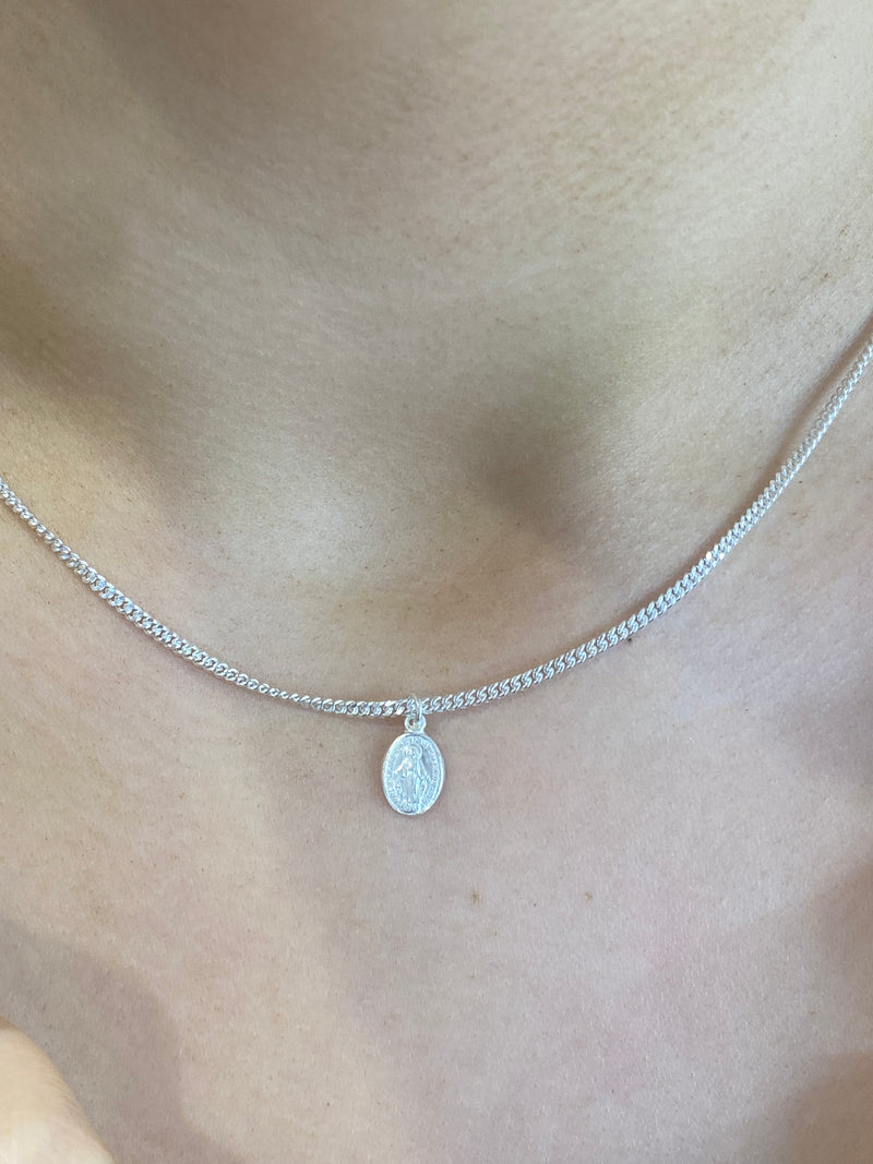 10mm Miniature Miraculous Medal - Sterling Silver