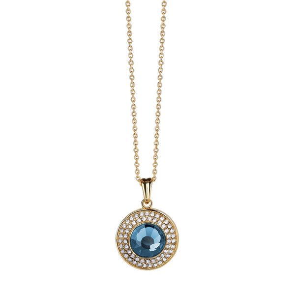 Montana Coloured Stone Pendant - Gold Plated