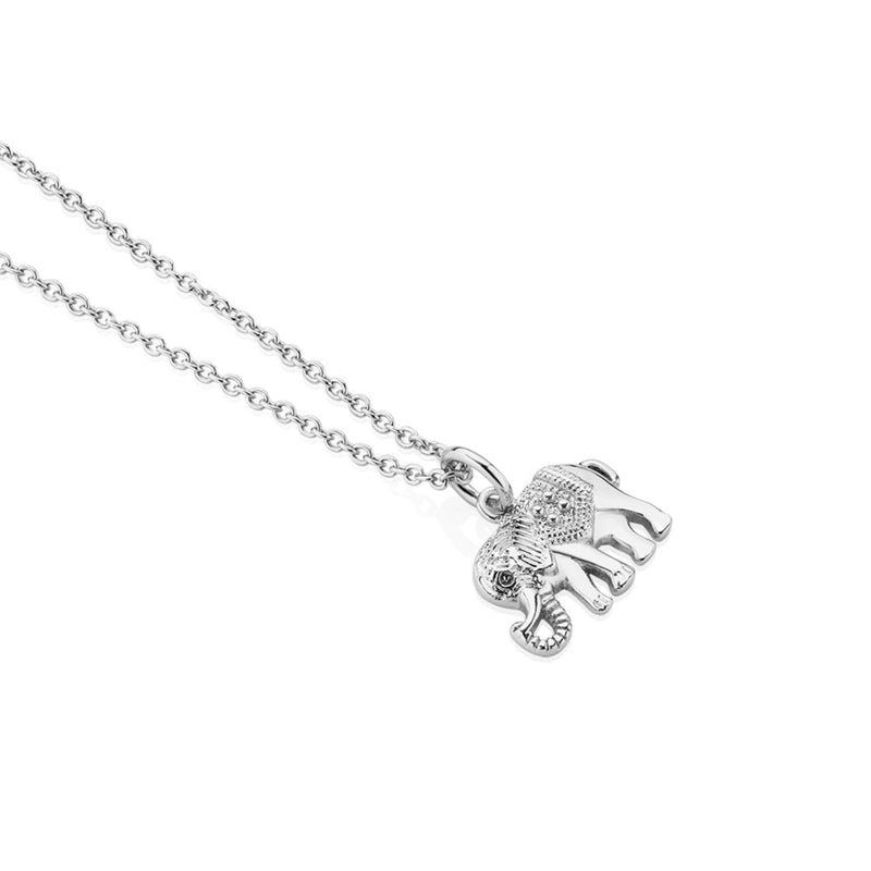 Elephant Pendant - Silver Plated