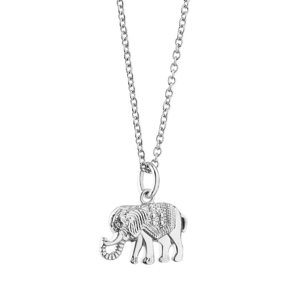 Elephant Pendant - Silver Plated