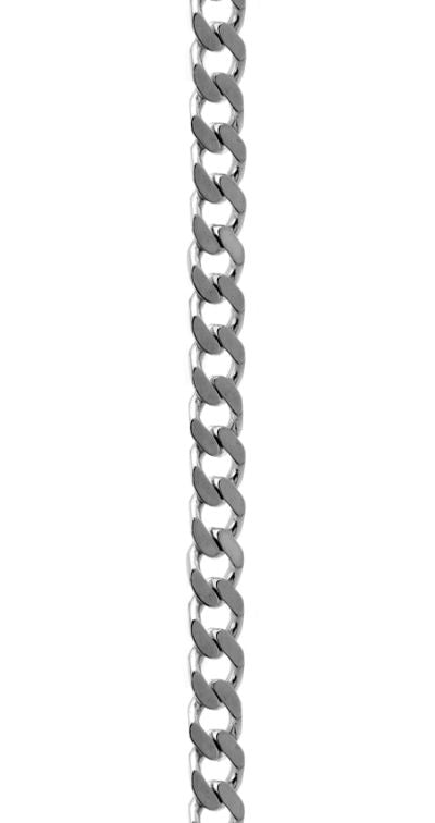 Diamond Cut Curb Chain - Sterling Silver (Ideal for children)