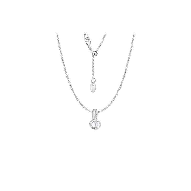 Drop Pendant with Large Clear Stone Newbridge Silverware