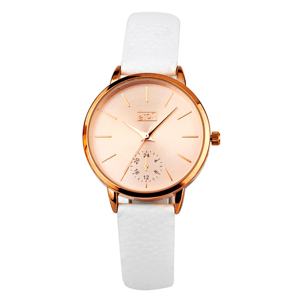 Eton Ladies Quartz Rose Gold Case Watch