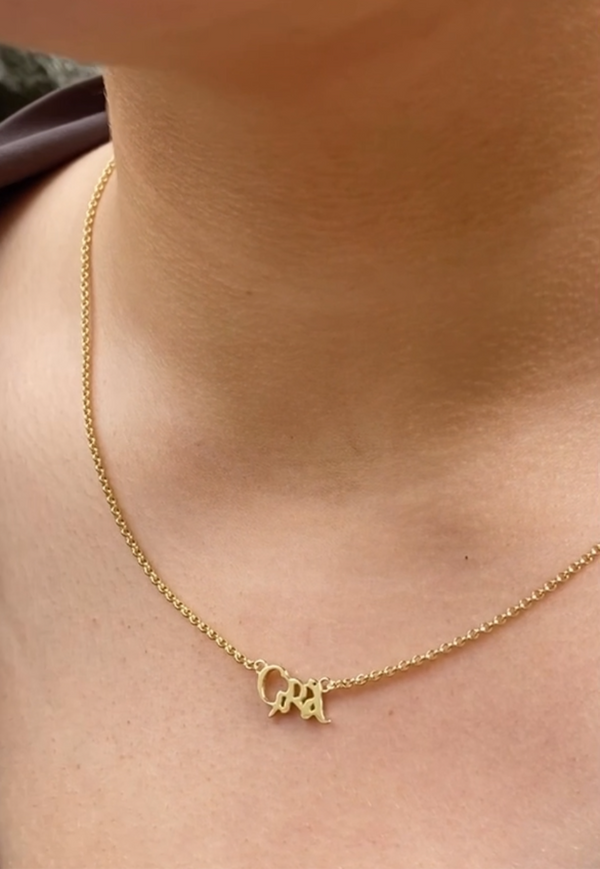 'Grá' Necklace 18" - Grá is the most common way to express love in Irish, and it can refer to love between partners, family members, friends, or any meaningful connection. Choose between Sterling Silver or Sterling Silver Gold Plated, hallmarked 925.