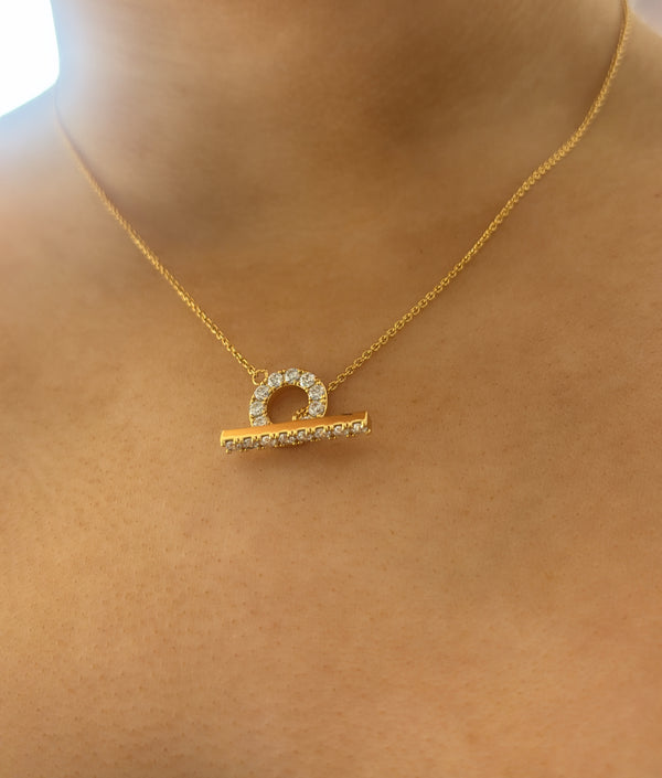 CZ Necklace - Sterling Silver Gold Plated