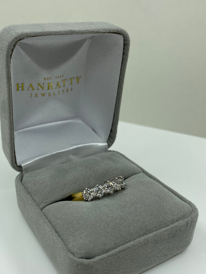 5 Stone Brilliant Cut Diamond Ring - 18ct Gold