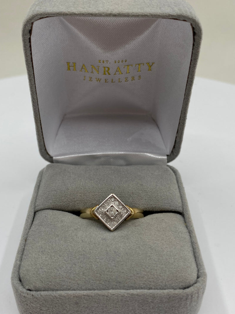 Square Shaped Ring - 9ct Yellow Gold