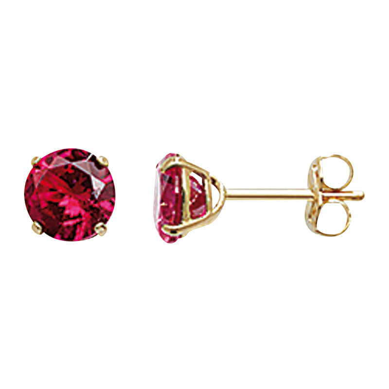 Gold Birthstone Stud Earrings - 9ct Gold july