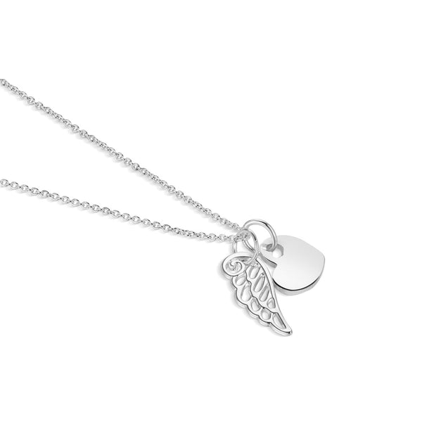 Heart With Angel Wing Pendant