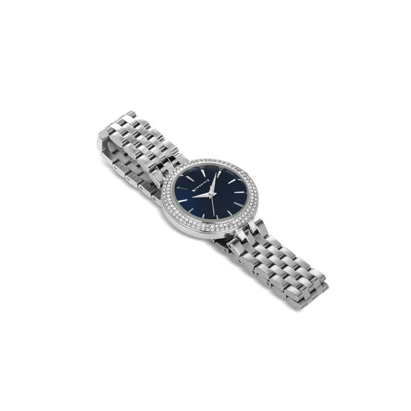 Ladies Blue Face Watch -Silver