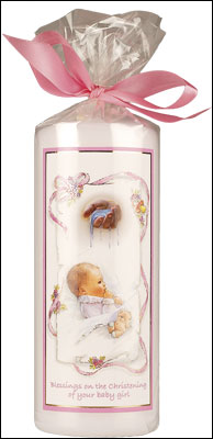 Girls Christening Candle