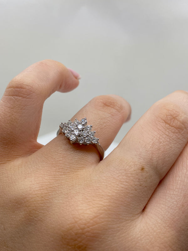 Diamond Cluster Ring - 18ct Gold
