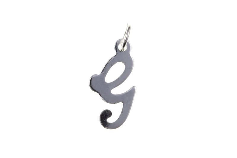 Script Initial Pendant - Sterling Silver G