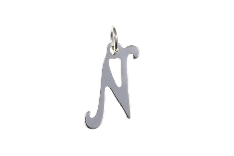 Script Initial Pendant - Sterling Silver N