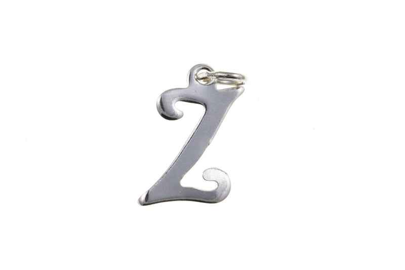 Script Initial Pendant - Sterling Silver Z