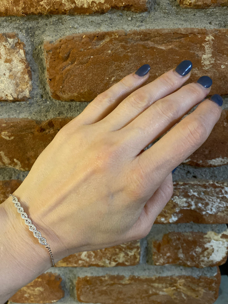 Fancy CZ Bracelet - Sterling Silver