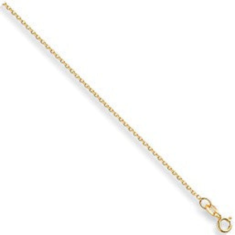 1.2mm Diamond Cut Trace Chain - 9ct Yellow Gold