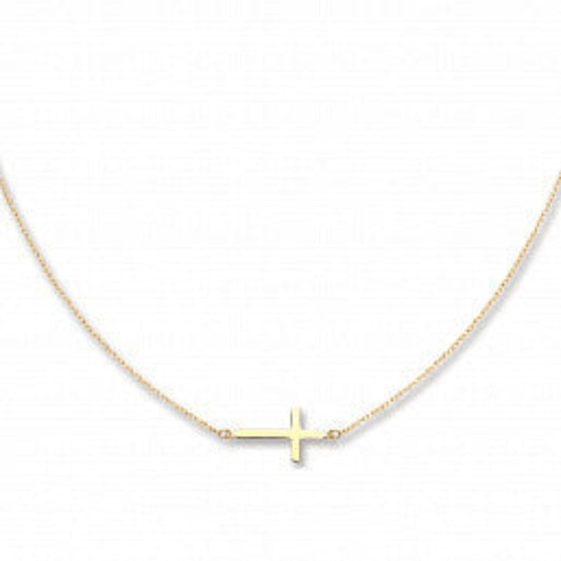 Cross Chain - 9ct Yellow Gold