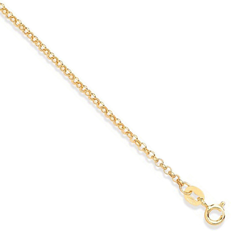 Round Hollow Belcher Chain 2mm  - 9ct Gold