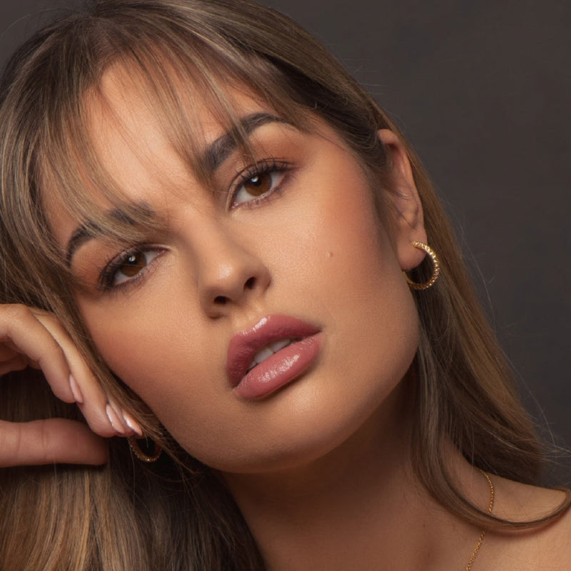 Hoop Earrings with Golden Honey Stones - Newbridge Silverware