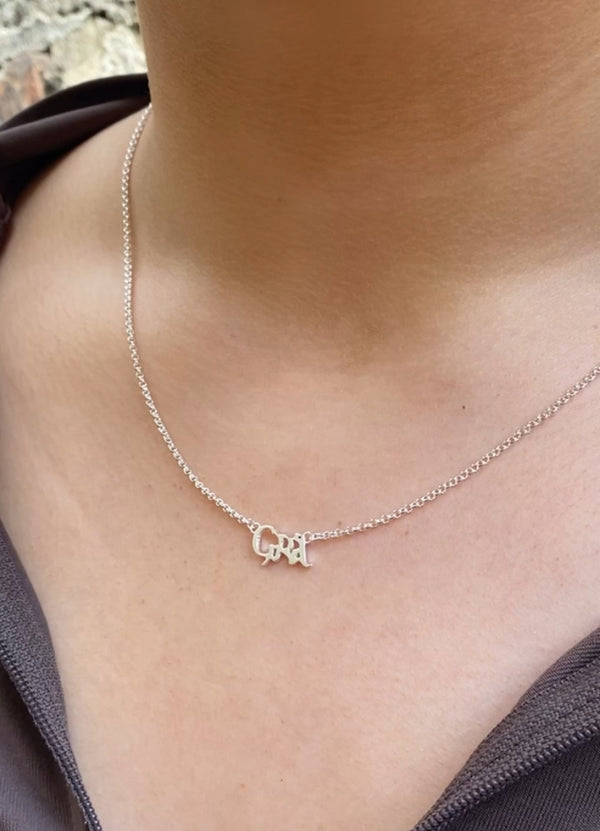 'Grá' Necklace 18" - Grá is the most common way to express love in Irish, and it can refer to love between partners, family members, friends, or any meaningful connection. Choose between Sterling Silver or Sterling Silver Gold Plated, hallmarked 925.