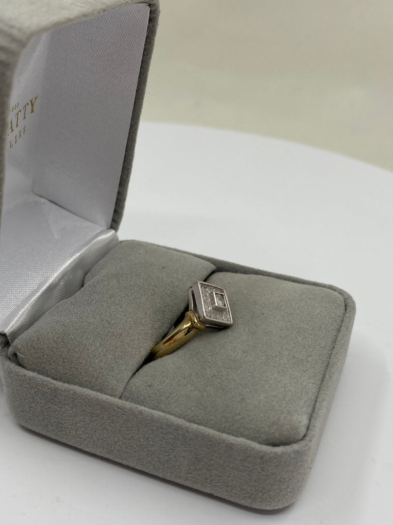 Square Shaped Ring - 9ct Yellow Gold
