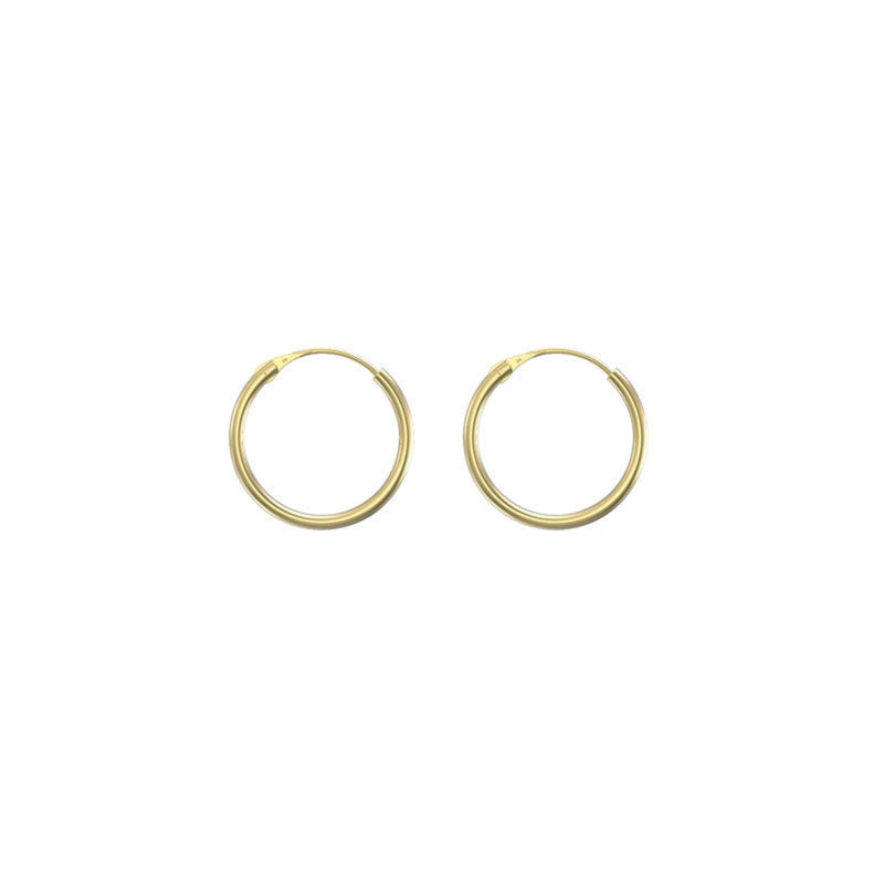 Hinged Hoop Earrings - 9ct Yellow Gold