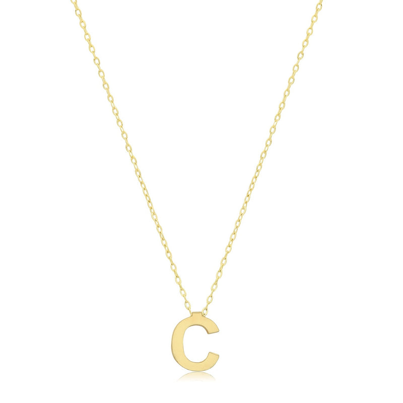 Initial Necklace - 9ct Yellow Gold