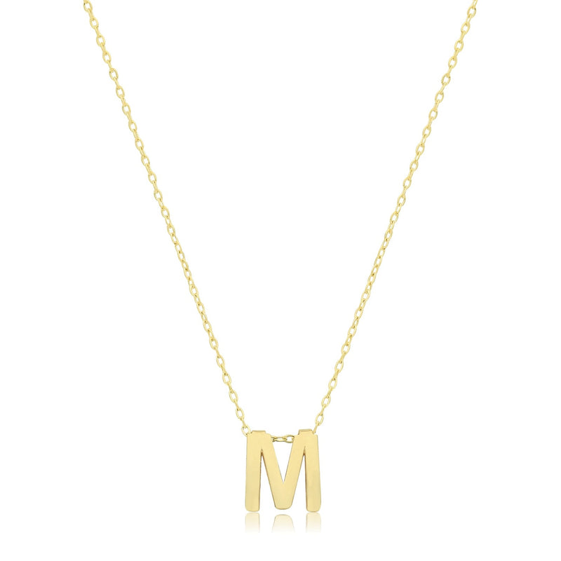 Initial Necklace - 9ct Yellow Gold