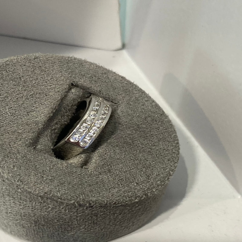 Cubic Zirconia Ring - White Gold