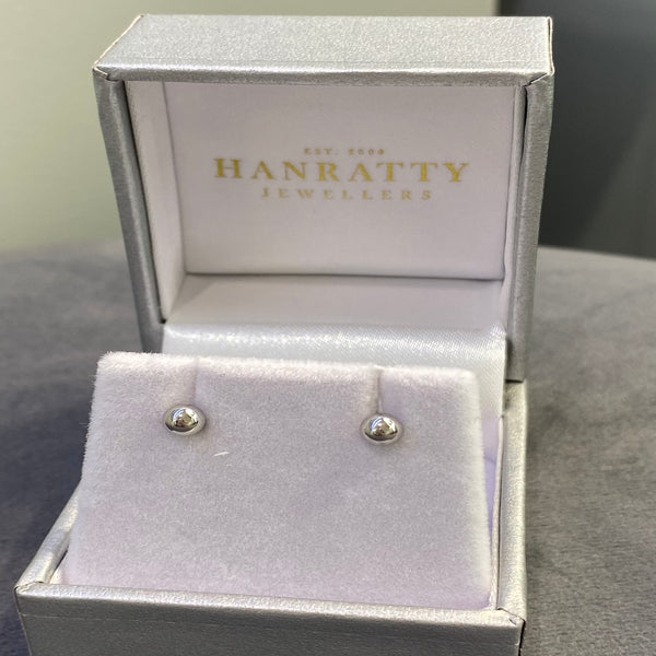 Ball Studs 4mm - 9ct White Gold