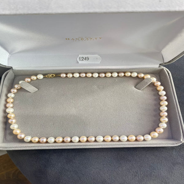Pearl Necklace - 9ct Yellow Gold