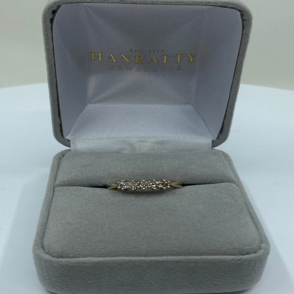 Clear Stone Eternity Style Ring - 9ct Yellow Gold