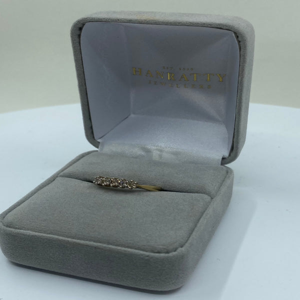 Clear Stone Eternity Style Ring - 9ct Yellow Gold