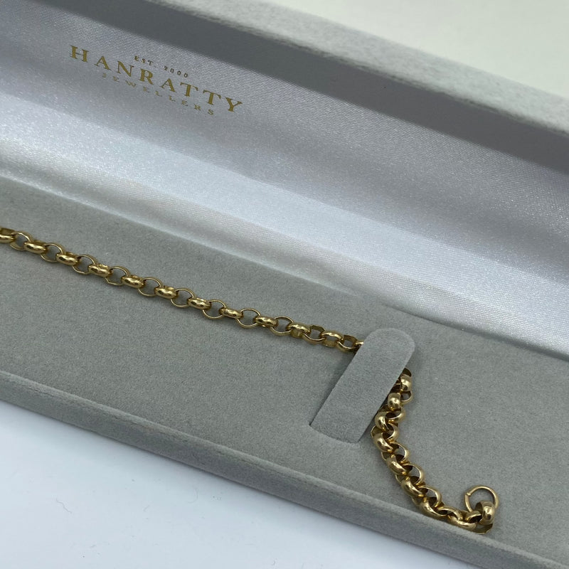 9 Inch Round Belcher Chain - 9ct Yellow Gold