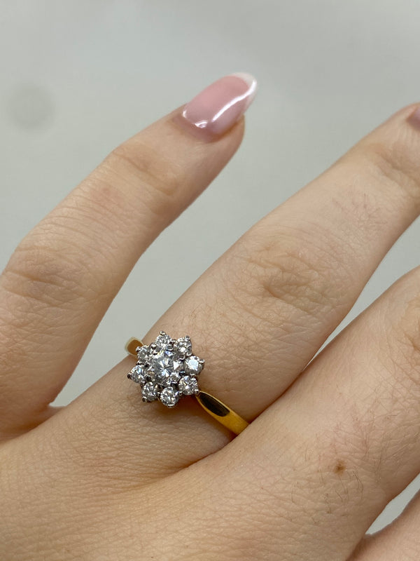 Cluster Diamond Ring - 18ct Gold