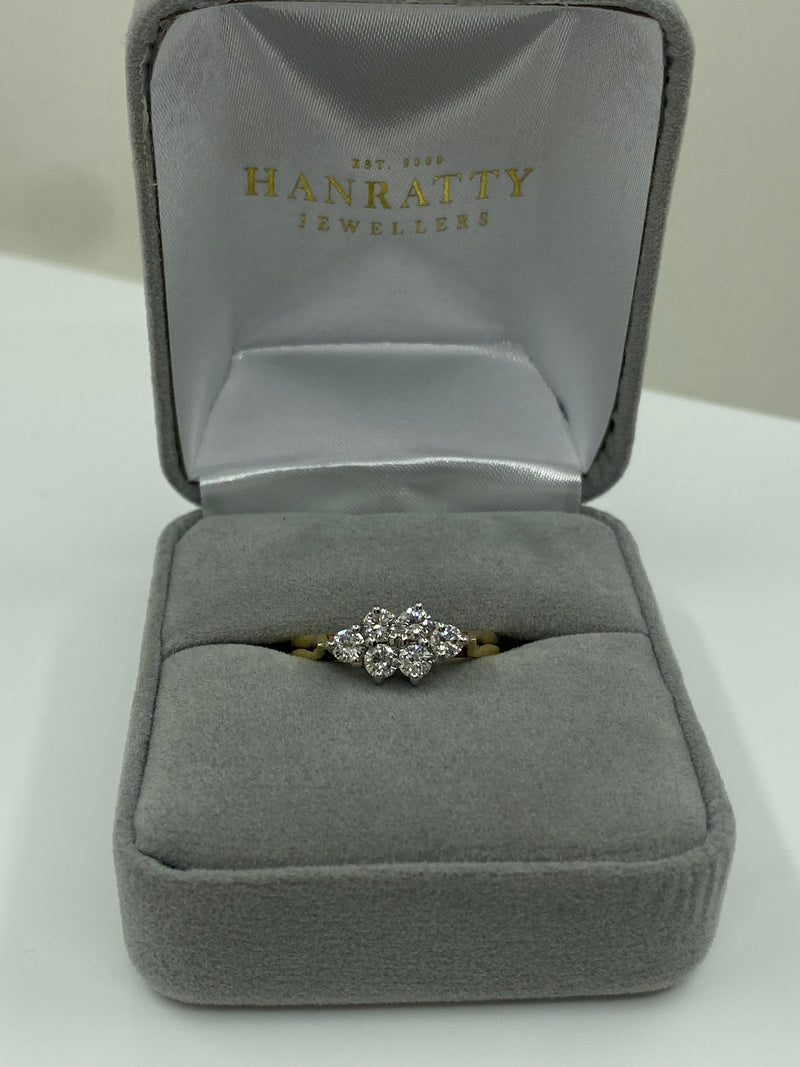 6 Stone Diamond Cluster Ring - 18ct Gold