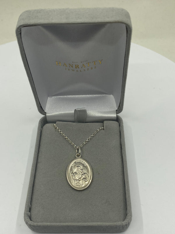 St Josephs Pendant - Sterling Silver