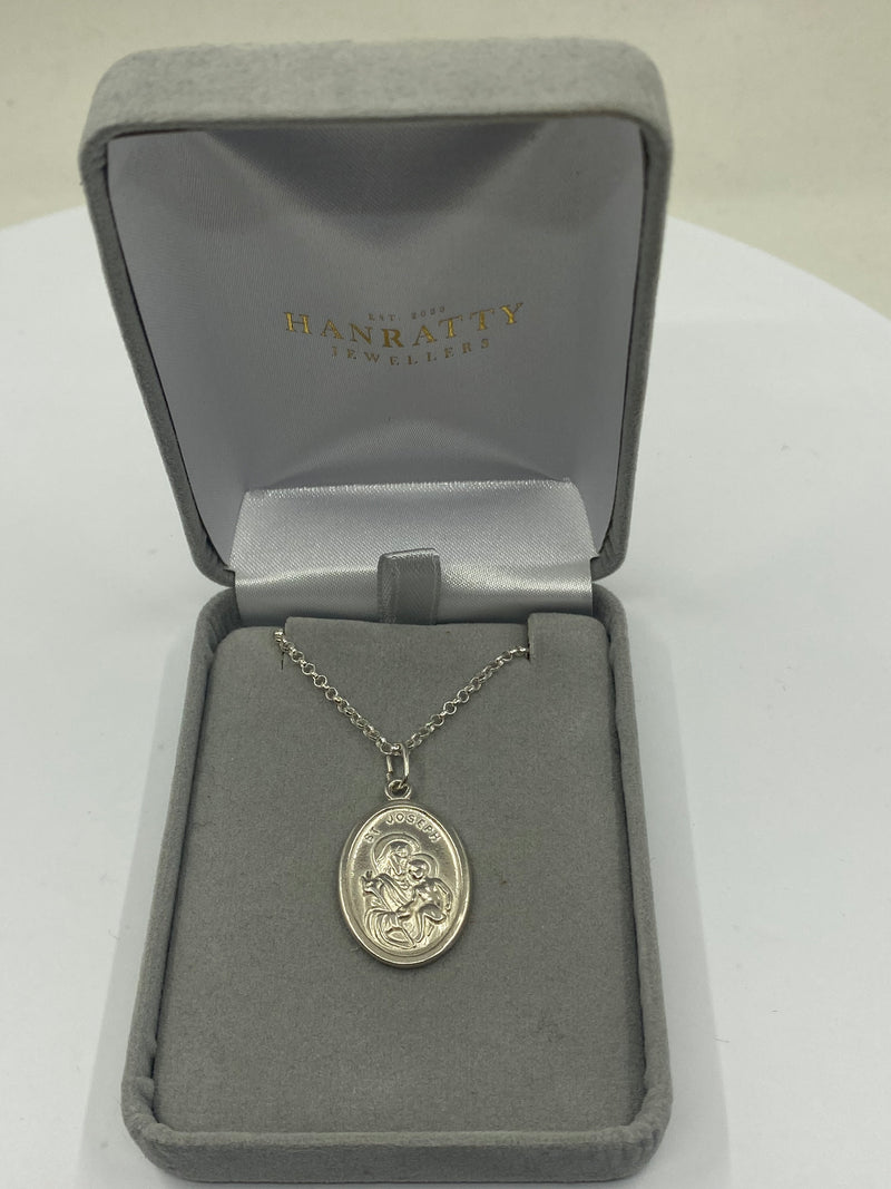 St Josephs Pendant - Sterling Silver