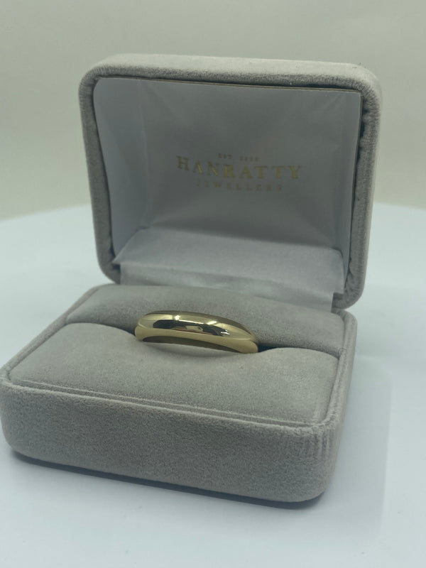 Thick Wedding Ring - Sterling Silver Gold Plated