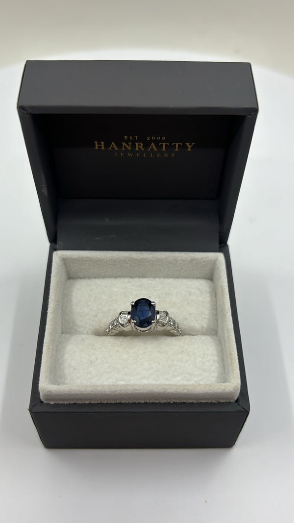 Eviana - Sapphire & Diamond Engagement Ring