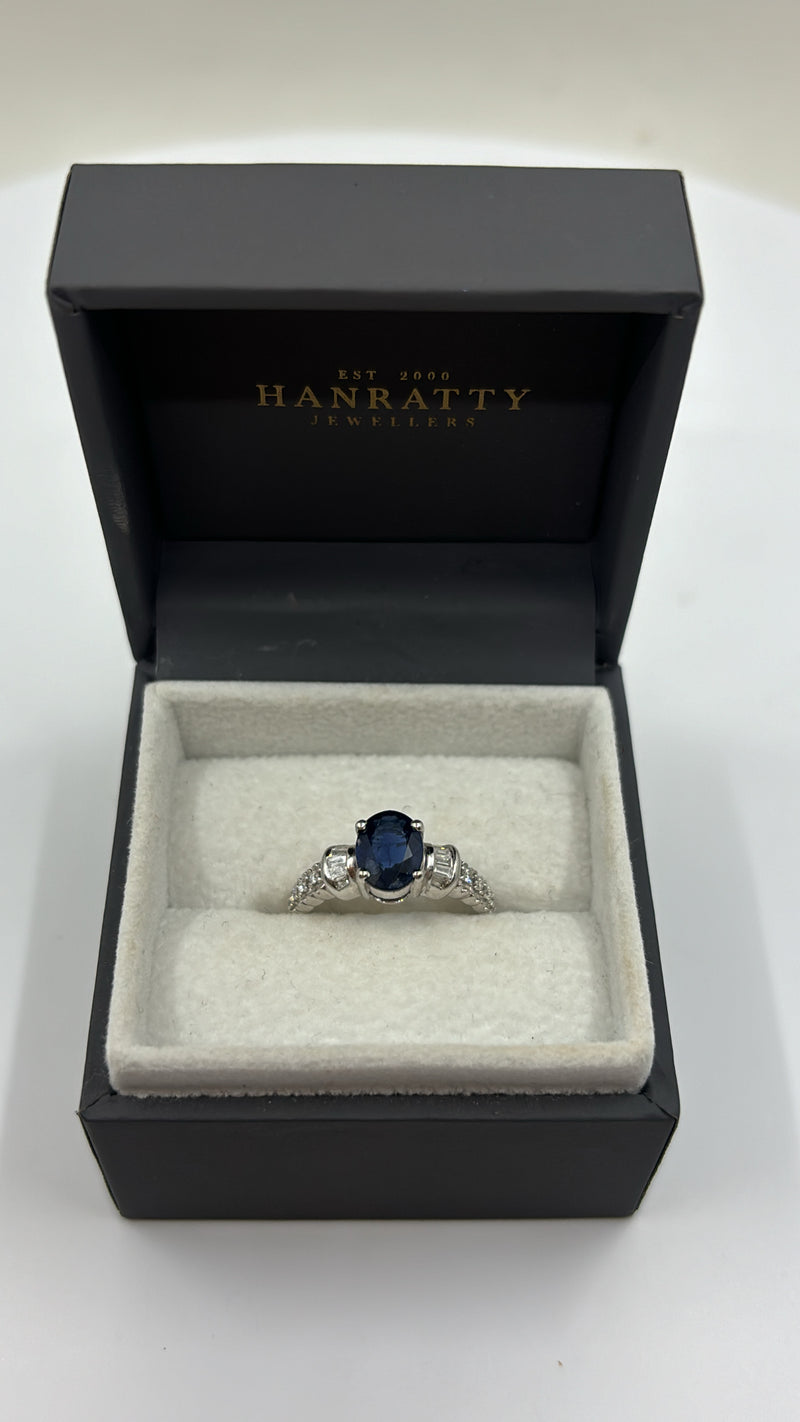 Eviana - Sapphire & Diamond Engagement Ring