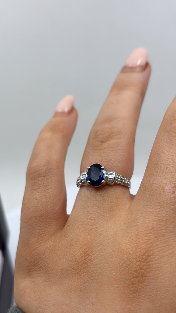 Eviana - Sapphire & Diamond Engagement Ring
