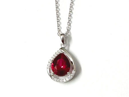 Birthstone Necklace CZ - Sterling Silver